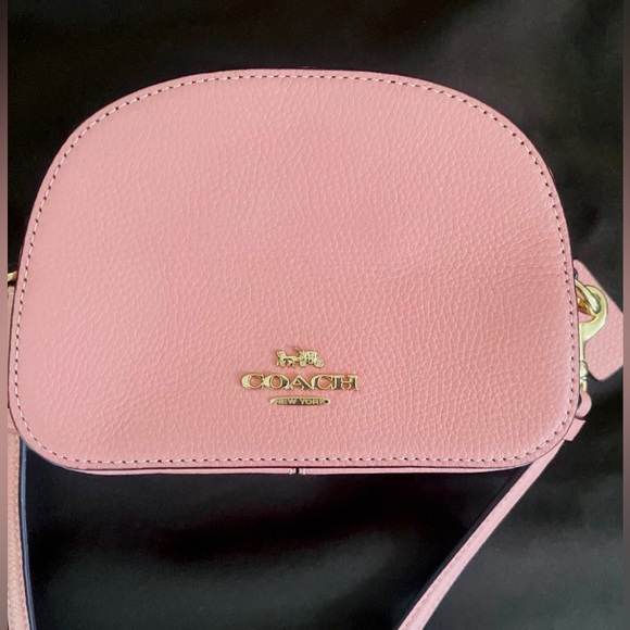 NWOT Coach Leather Crossbody Bag, Pink With Gold Hardware - Picture 1 of 4